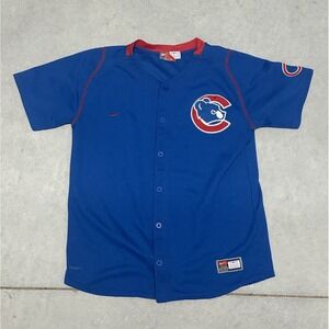 Chicago Cubs Jersey Boys Youth XL 20 Nike Team MLB Baseball Blue Short Sleeve